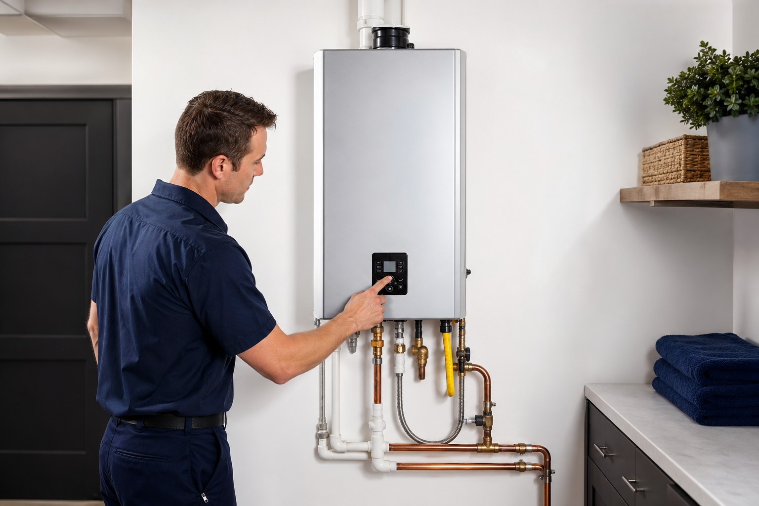 Tankless water heater service